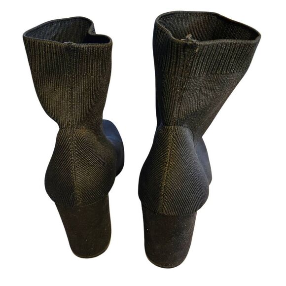 Mia Candra Knit Platform Block Heel Booties - Black Size 11. - Picture 3 of 6